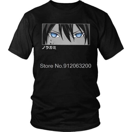 Tvoe Noragami Yato Eye T-shirt Men Novelty T Shirt Short Sleeve Cotton Anime Manga Tshirt Unique Tee Harajuku Streetwear