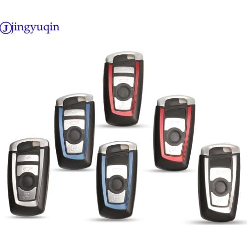 Jingyuqin 3/4 Button Smart Remote Key Shell Case Fob For BMW F CAS4 5 Series 7 Series Smart Key Case Cover