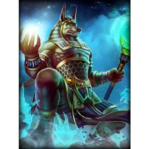 Egypt Anubis 5d Diy Diamond Painting 3d God Pattern Diamond Embroidery Round Mosaic Diamond Set Egyptian Symbols Decor