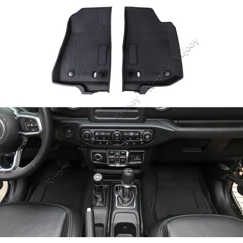 Black Foot Mat Floor Pad for Jeep Wrangler jl 2018+ 2-Door Car Styling
