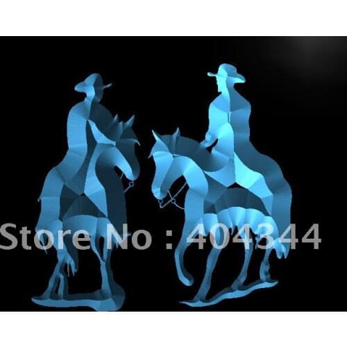 LB750- Western Cowboy Rodeo Horse Pub Bar Light Sign home decor crafts