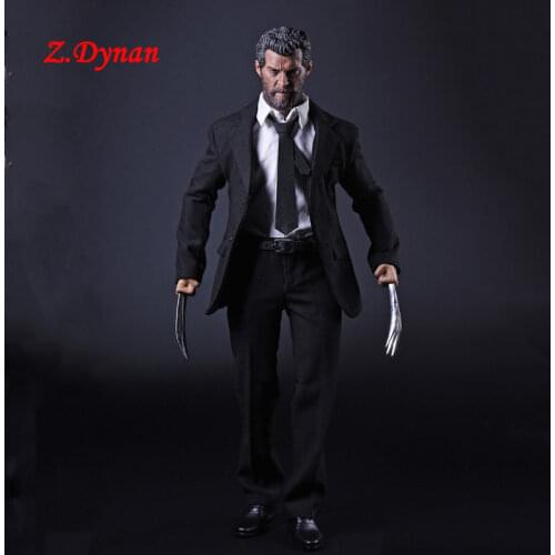 X-man Wolverine Logan 1/6 Scale Male Business Suit Clothes Set Claws for 12" TBLeague soldier Action Figures Body jiaou dolls