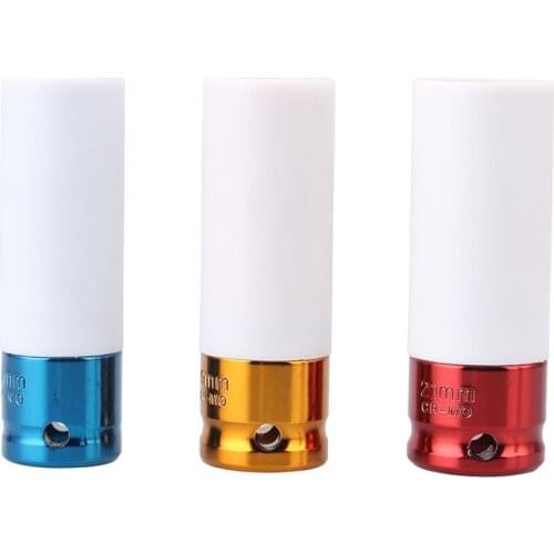 3pcs 1/2 Inch Square Drive 17mm 19mm 21 mm Thin Wall Wheel Deep Impact Nut Socket Set Car Garage Tool With Case