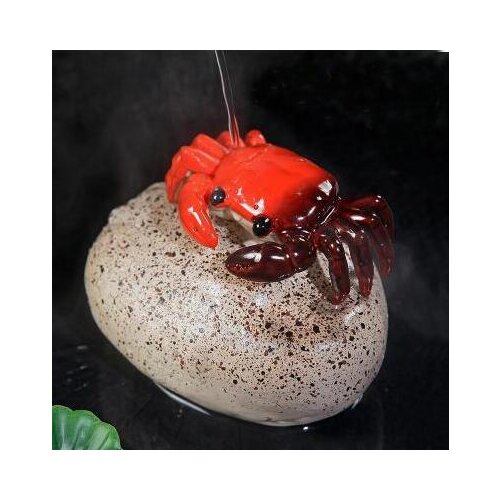 New style personality creative purple clay discoloration crab with stone Chinese tea pet kungfu tea accessory T149
