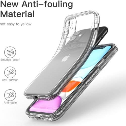 Clear Phone Case For iPhone 11 12 Mini X XS 6S 7 8 Plus Se2020 Pro Max Waterproof Capinha Shockproof Capa Transparent cover Etui