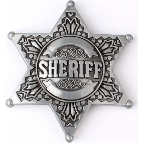 Sheriff Belt Buckle homemade handmade belt Components waistband DIY Western cowboy police