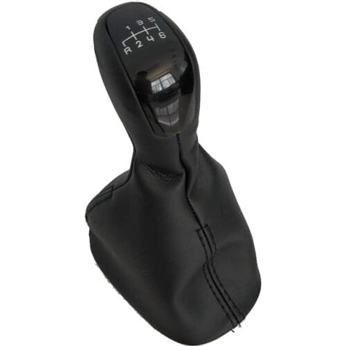 6 Speed Car Shift Knob For Mercedes Benz W203 S203 Leather Gear Shift Knob Head Auto Car Manual Lever Handball Stick Shift Knob