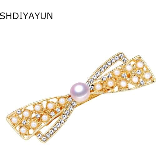 SHDIYAYUN 2020 Pearl Beads Hair Clip for Woman Barrette Handmade Retro Beauty Freshwater Pearl Jewelry Hair Pin Dropshipping