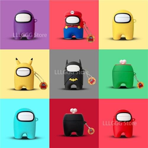 Among Us AirPods Pro Earphone Cover Silicone Protective Cover for IPhone AirPods1/2 Earphone Accessory Skin Soft Earphone Case