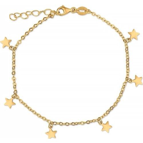 DARK DIAMOND-Star Bracelet in 925 Sterling Silver Rhodium plated or 18k gold plated. Jewel atioxido. Adjustable