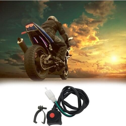 1 Pcs Universal Motorcycle Kill Switch Red Push Button Horn Starter Dirt Bike ATV UTV Dual Sport For 22mm Handlebar Mounted Bars