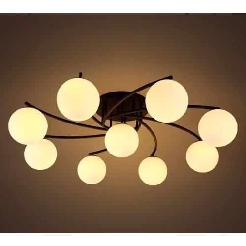 American Style Vintage Ceiling Fan E27 Chandelier Circular Glass Design For Bedroom Livingroom And Restaurant Lighting Fixture