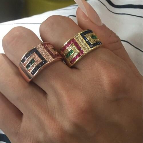 Vecalon Female Sumber multicolour Ring 925 sterling silver AAAAA Cz Promise Engagement Wedding rings for women Bridal Jewelry