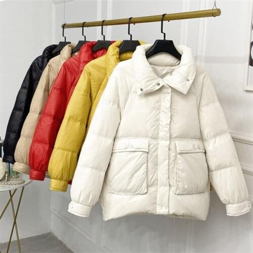 Winter Jacket Women 2021 New High Quality Fashion Casual Down Jackets Big Pocket Loose Short Parka Thick Warm Cotton Coat Female