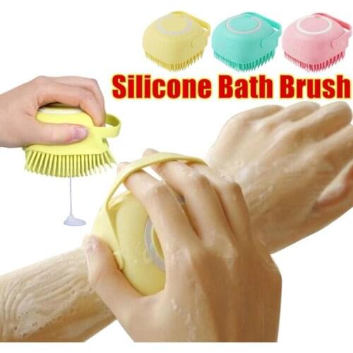 1Pcs Soft Silicone Bath Baby Body Brush Rubbing Artifact Pet Dog Shampoo Massager Brush Grooming Body Scrubber Shower Brush