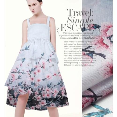 CNUM SO078 100% Natural Silk Organza/ Peach Blossom /Silk Fabric Checked Gauze/ Width 1.53yd Thickness 12mm/ Unit:meter
