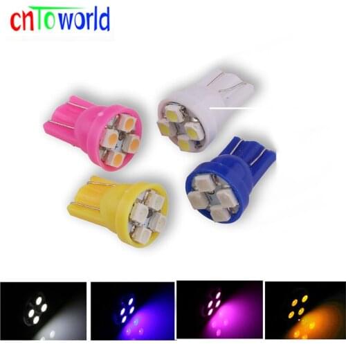 1000PCS 12V 24V T10 194 168 W5W 1210 4 SMD High Power LED Light Bulbs White Blue Pink Red Super Bright Parking Lights Turn Lamps