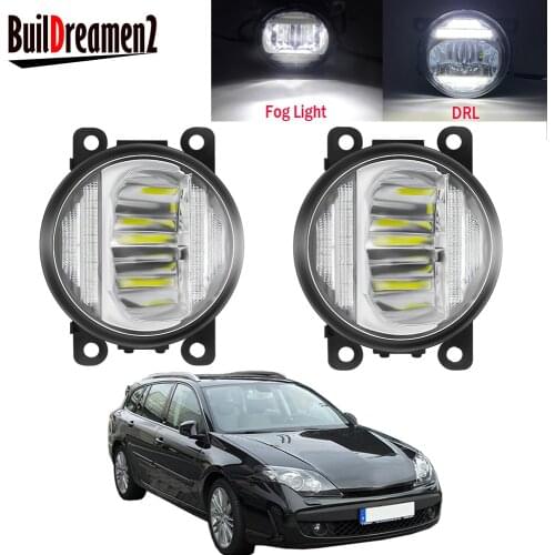 2 X Car Front Bumper Fog Light Assembly LED Daytime Running Lamp DRL 30W H11 12V For Renault Laguna 3/III Grandtour 2007-2012