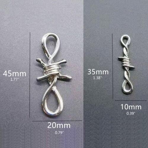 20 Pcs Tiny Twisted Thorns Connectors Charms for Punk DIY Necklaces Bracelets