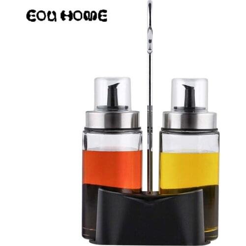 3 Pcs/Set Transparent Sesame Glass Oil Pot Kitchen Leak Proof Oil Bottle Household Sauce Bottle Vinegar Pot Seasoning Bottle Jar