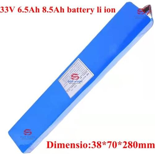 33V 8.5Ah electric bike battery li-ion 33.3v 6.5Ah Lithium battery pack strip size motor 500w scooter BOOSTER Light Plus