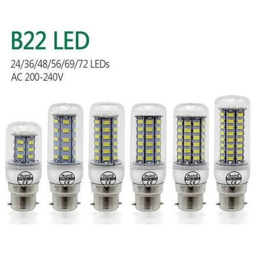 B22 G9 Led E27 Corn Bulb 220V Ampoule GU10 Lampada LED Corn Lamp E14 Candle Light Bulbs 5730 SMD 24 36 48 56 69 72leds Bombillas
