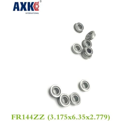 Free Shipping High Quality 100pcs Fr144zz Fr1442z (3.175x6.35x2.779) Bearing 1/8" X 1/4" X 7/64" Inch Flanged Ball Bearing