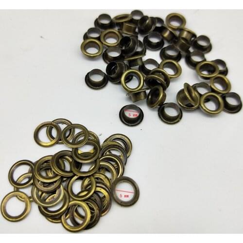 5 mm Bronze garment Iron eyelets with gasket scrapbooking accessories Knitwear Jeans Apparel Bags Shoes 1000 pcs/lot
