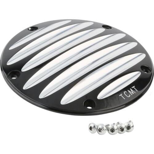 Motorcycle Black Derby Cover For Harley Twin Cam 1999-2016 Dyna Street Bob Super Glide