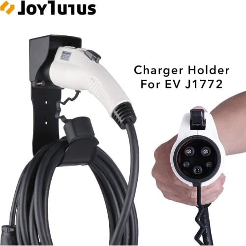 EV Charger Holder For SAE J1772 EVSE Electric Vehicle For EV Car Wall-Mount Connector Holster Dock With Screws