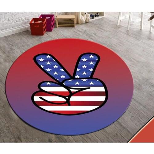 Captain America 2 Patterned Round Carpet, Non Slip Floor Carpet