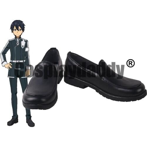 Sword Art Online Alicization Sword Mastery Academy Kirigaya Kazuto Kirito Elite Swordsmen Ver. Anime Cosplay Black Shoes S008