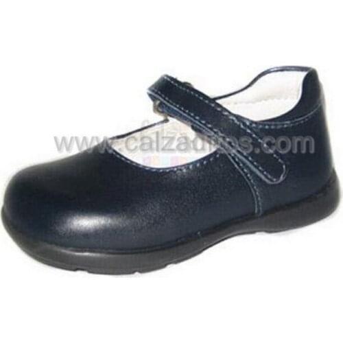 Merceditas de skin azul marino tipo colegial, de Primigi