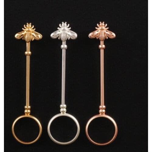 16/17mm Bee Handmade Cigarette Blunt Holder Ring Portable Metal Smoke Stand Man Woman Finger Cilp Hand Clamp Smoking Accessories