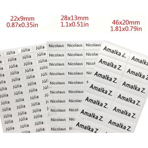 3Size White Custom Name Stickers Waterproof Personal Office Supplies Tag Labels Children Scrapbook School Stationery Sticker Set