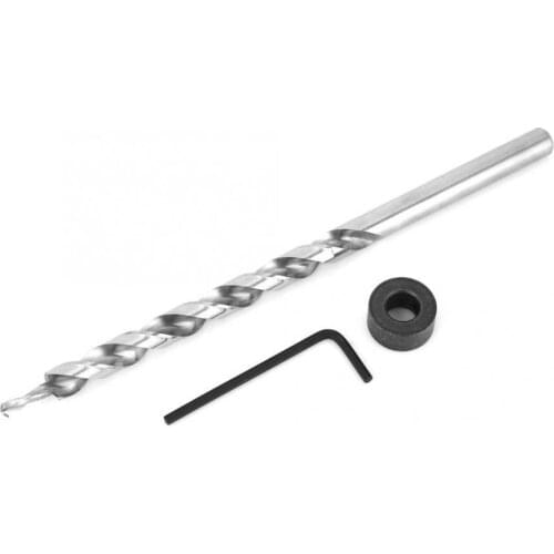 9mm Shank Twist Drill Bit Set Pocket Hole Jig Drill Guide Kit Woodworking Hole Opener Location Ring Wrench Set Carpentry Tools