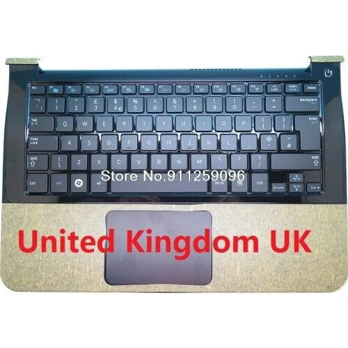 Laptop PalmRest&keyboard For Samsung NP900X3A 900X3A English US United Kingdom UK BA75-03260A With TouchPad Speaker Backlit New