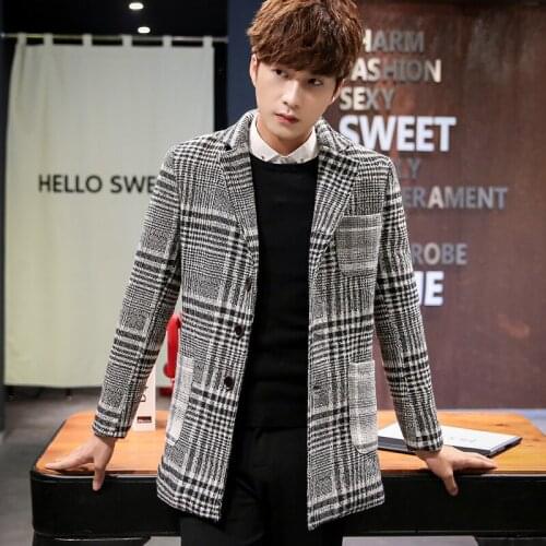 Mantel Wolle Casual Mens Wool Overcoat Autumn Winter 2020 Jacket Men Turn-down Collar Long Woollen Wind Coat Abrigo Largo Hombre