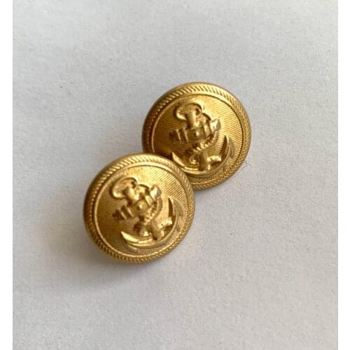 A pair of World War II German Navy shoulder button gold 17mm-50072