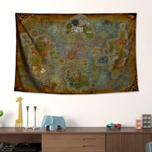 World of Warcrafts Shadowland Poster Hanging Cloth World Map Decorative Painting Tapestry Dormitory Wall Painting