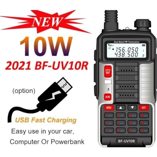 Baofeng UV-10R Professional Walkie Talkies High Power 10W 4500mAh Dual Band 2 Way CB Ham Radio HF Transceiver VHF UHF BF UV-10R