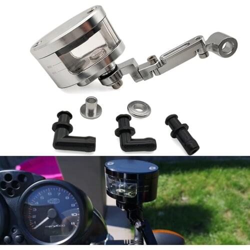 CNC Motorcycle Brake Fluid oil Reservoir Cup tank +support bracket For BMW S1000R S1000 Benelli be300 be600 tnt/be 300 600