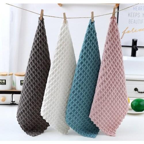 20Pcs Wholesale Honeycomb Lattice Absorbent Microfiber Glass Cleaning Cloth Kitchen Polish Table Window Clean cloths