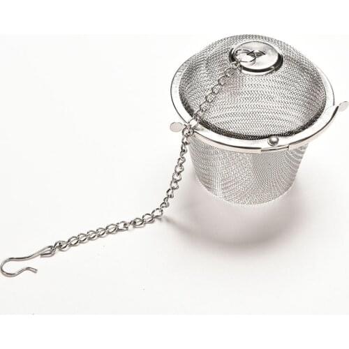 Tea Infuser 4.5*4.5cm Stainless Steel Tea Pot Infuser Sphere Mesh Tea Strainer Handle Tea Spice Mesh Herbal Ball -35
