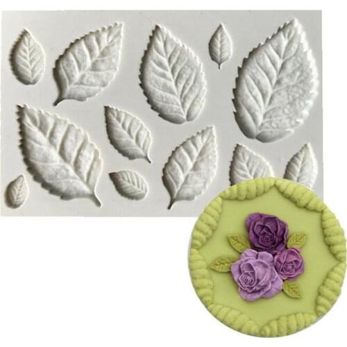 Sugarcraft Leaves Silicone Mold Candy Polymer Clay Fondant Mold Cake Decorationg Tool Maple GumPaste Rose Leaf Mold LLX2545