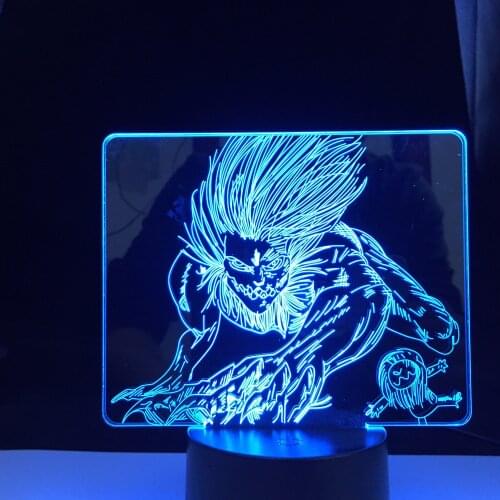 Attack on Titan The Jaw Titan for Bedroom Decor Light Kids Birthday Gift Manga Anime 3d Led Light Night Lamp Dropshipping Best