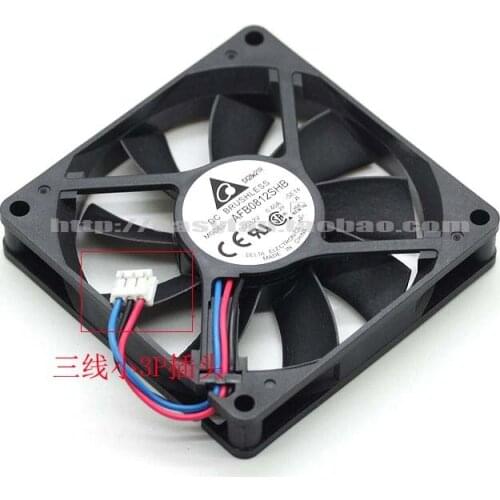 Delta Electronics AFB0812SHB SE14 DC 12V 0.40A 80x80x15mm Server Cooling Fan
