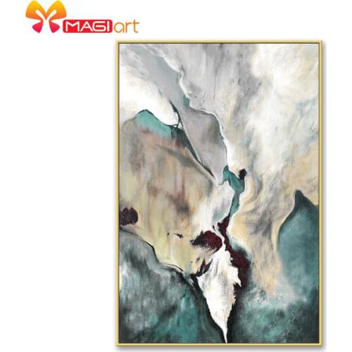 Cross stitch kits Embroidery needlework sets 11CT water soluble canvas patterns 14CT Ink painting Blue mountains-NCMC046