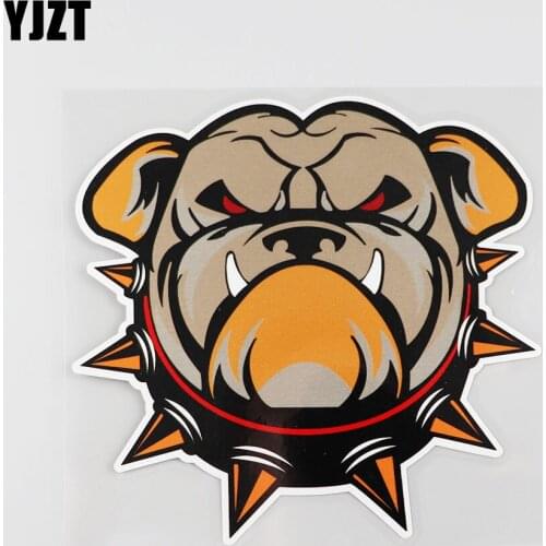 YJZT 14.8CMX14.4CM Bulldog Exercise The Muscle Dog The Car Sticker 13B-0124