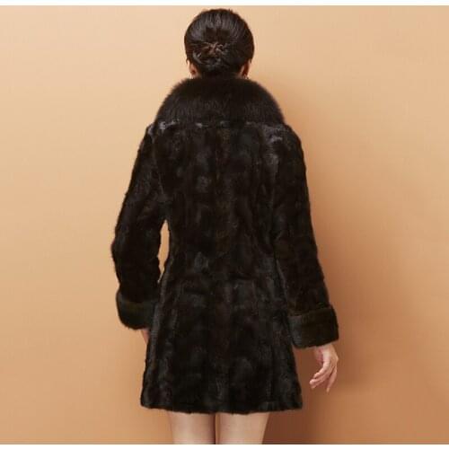 Fur Real Coat Women Winter Jacket 2020 Mink Coat Fox Fur Collar Korean Luxury Jacket Manteau Femme Hiver KJ1037